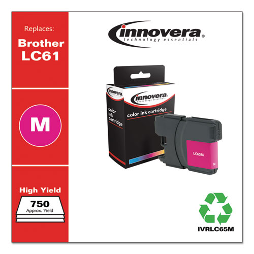 Innovera Remanufactured Magenta High-Yield Ink, Replacement for LC65M, 750 Page-Yield