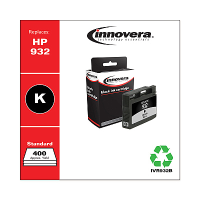 Innovera Remanufactured Black Ink, Replacement for 932 (CN057A), 400 Page-Yield (IVR932B)