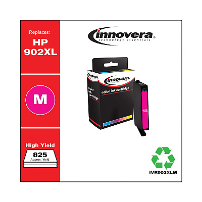 Innovera Remanufactured Magenta High-Yield Ink, Replacement for 902XL (T6M06AN), 825 Page-Yield (IVR902XLM)