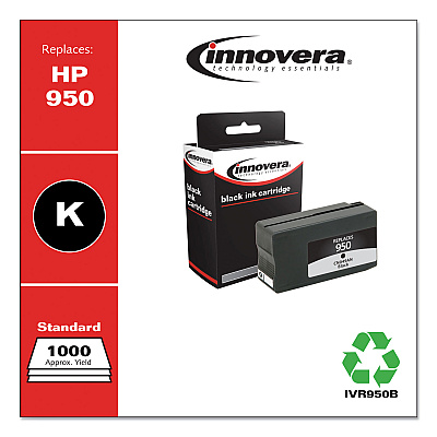 Innovera Remanufactured Black Ink, Replacement for 950 (CN049AN), 1,000 Page-Yield (IVR950B)