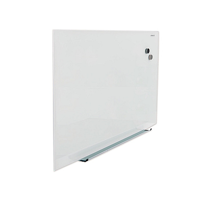 Universal Frameless Magnetic Glass Marker Board, 36 x 24, Translucent Frost Surface (UNV43202)