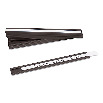 U Brands Magnetic Card Holders, 6 x 0.5, Black, 10/Pack (UBRFM2631)