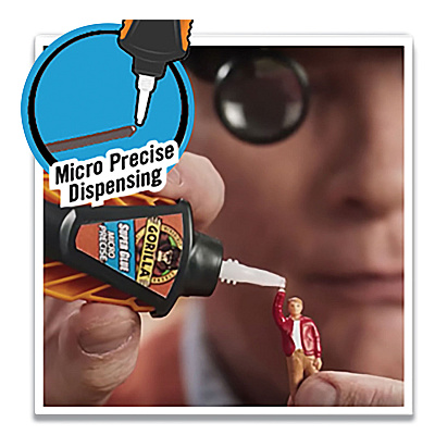Gorilla Super Glue Micro Precise, 0.19 oz, Dries Clear, 4/Carton (GOR102862CT)