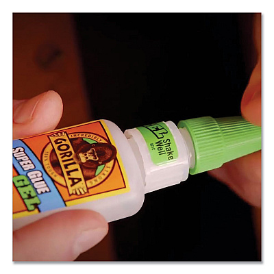 Gorilla Super Glue Gel, 0.53 oz, Dries Clear, 4/Carton (GOR7807301CT)