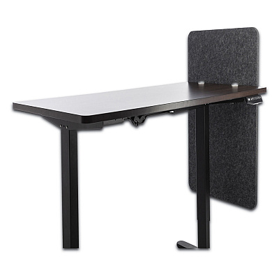Lumeah Desk Modesty Adjustable Height Desk Screen Cubicle Divider and Privacy Partition, 23.5 x 1 x 36, Polyester, Ash (GN1LUDM24361A)