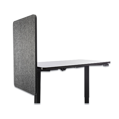 Lumeah Desk Modesty Adjustable Height Desk Screen Cubicle Divider and Privacy Partition, 23.5 x 1 x 36, Polyester, Ash (GN1LUDM24361A)