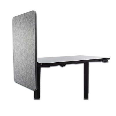 Lumeah Desk Modesty Adjustable Height Desk Screen Cubicle Divider and Privacy Partition, 23.5 x 1 x 36, Polyester, Gray (GN1LUDM24361G)