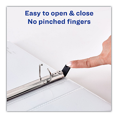 Avery Heavy-Duty Non Stick View Binder with DuraHinge and Slant Rings, 3 Rings, 1" Capacity, 11 x 8.5, White, 4/Pack (AVE79780)