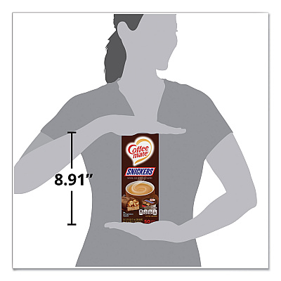 Coffee-mate Liquid Coffee Creamer, Snickers, 0.38 oz Mini Cups, 200 Cups/Carton (NES61425CT)