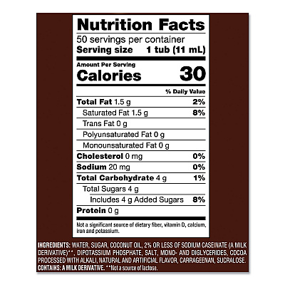Coffee-mate Liquid Coffee Creamer, Snickers, 0.38 oz Mini Cups, 200 Cups/Carton (NES61425CT)