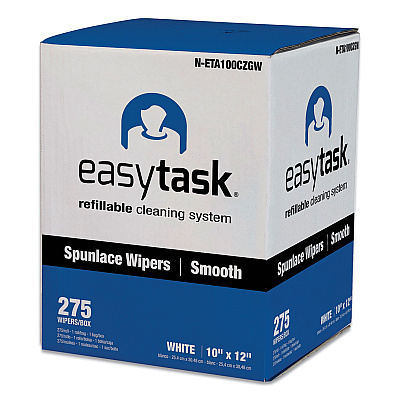 HOSPECO Easy Task A100 Wiper, Center-Pull, 1-Ply, 10 x 12, White, 275 Sheets/Roll with Zipper Bag (HOSNETA100CZGW)