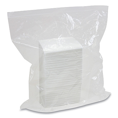 HOSPECO Easy Task F310 Wiper, Quarterfold, 1-Ply, 10 x 13, White, Zipper Bag, 175/Bag, 6 Bags/Carton (HOSNETF310QZRW)