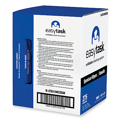 HOSPECO Easy Task A100 Wiper, Center-Pull, 1-Ply, 10 x 12, White, 275 Sheets/Roll with Zipper Bag (HOSNETA100CZGW)