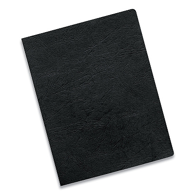 Fellowes Executive Leather-Like Presentation Cover, Black, 11.25 x 8.75, Unpunched, 200/Pack (FEL52149)