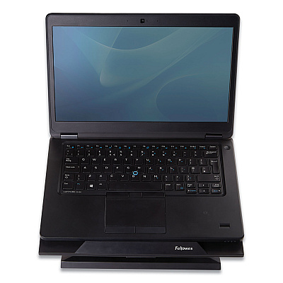 Fellowes Designer Suites Laptop Riser, 13.19" x 11.19" x 4", Black Pearl, Supports 25 lbs (FEL8038401)