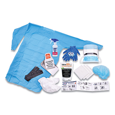 PURELL Body Fluid Spill Kit, 4.5" x 11.88" x 11.5", One Clamshell Case with 2 Single Use Refills/Carton (GOJ384101CLMS)