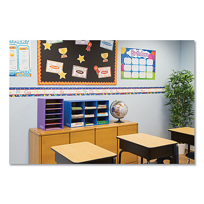 Bankers Box Classroom Literature Sorter, 9 Compartments, 28.25 x 13 x 16, Blue (FEL3380701)
