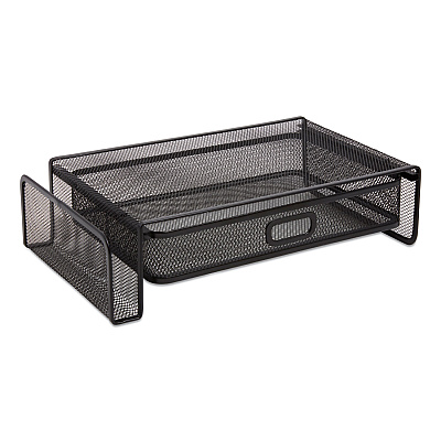 TRU RED Telestand Mesh Stand for Desktop Phone, 15.16 x 9.37 x 4.33, Black (TUD24402463)