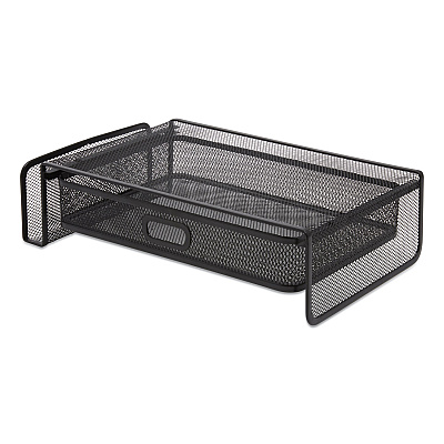 TRU RED Telestand Mesh Stand for Desktop Phone, 15.16 x 9.37 x 4.33, Black (TUD24402463)
