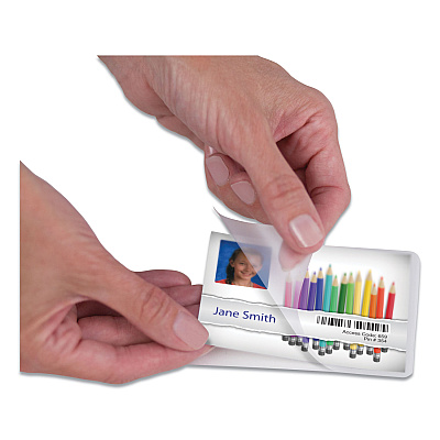 Fellowes Laminating Pouches, 5 mil, 3.88" x 2.63", Gloss Clear, 25/Pack (FEL52007)