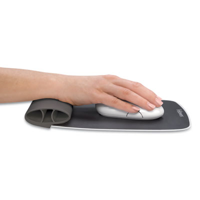 Fellowes I-Spire Wrist Rocker Mouse Pad with Wrist Rest, 7.81 x 10, Gray (9311801)