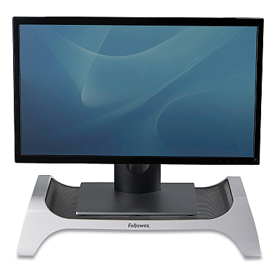 Fellowes I-Spire Series Monitor Lift, 20" x 8.88" x 4.88", White/Gray, Supports 25 lbs (9311101)
