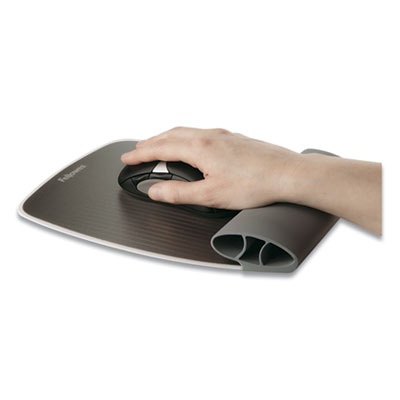 Fellowes I-Spire Wrist Rocker Mouse Pad with Wrist Rest, 7.81 x 10, Gray (9311801)