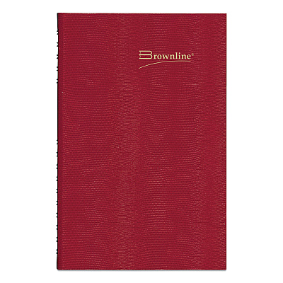 Brownline CoilPro Daily Planner, 10 x 7.88, Red Cover, 12-Month (Jan to Dec): 2026 (C550CRED)