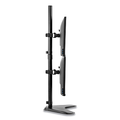 Fellowes Professional Series Freestanding Dual Stacking Monitor Arm, For 32" Monitors, 15.3" X 35.5" X 11", Black, Supports 17 Lb (8044001)