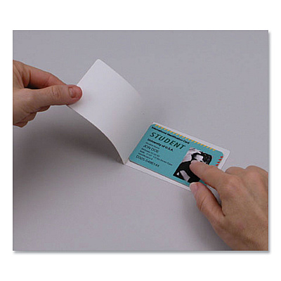 Fellowes Self-Adhesive Laminating Pouches, 5 mil, 3.88" x 2.38", Gloss Clear, 5/Pack (FEL5220101)