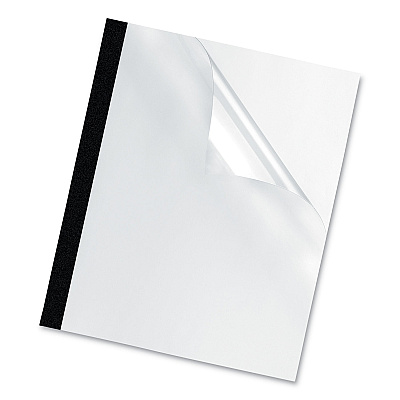 Fellowes Thermal Binding System Presentation Covers, Clear, 91 to 120 Sheet Capacity, 11 x 8.5, Unpunched, 10/Pack (5256601)