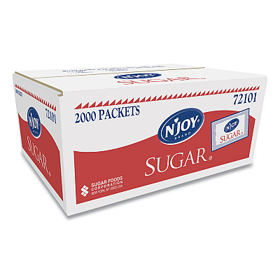 N'Joy Sugar Packets, 0.1 oz, 2,000 Packets/Box (NJOSUG72101)