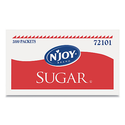 N'Joy Sugar Packets, 0.1 oz, 2,000 Packets/Box (NJOSUG72101)