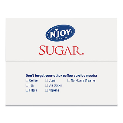 N'Joy Sugar Packets, 0.1 oz, 2,000 Packets/Box (NJOSUG72101)