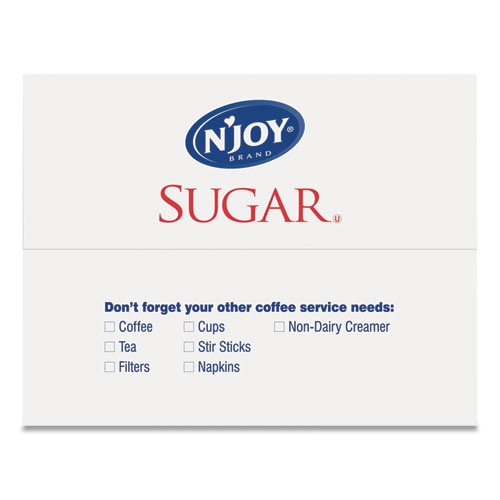 N'Joy Sugar Packets, 0.1 oz, 2,000 Packets/Box (SUG72101)