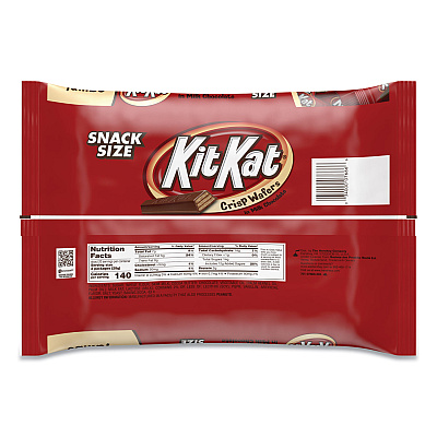 Kit Kat Snack Size, Crisp Wafers in Milk Chocolate, 20.1 oz Bag (KKT07668EA)