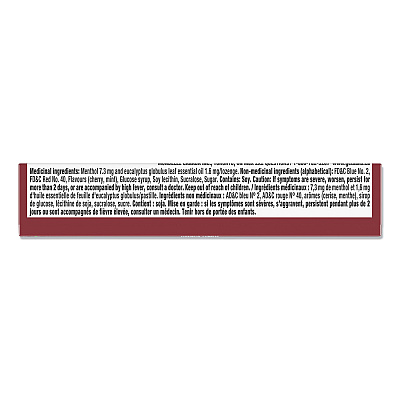 HALLS Mentho-Lyptus Cough and Sore Throat Lozenges, Cherry, 9/Pack, 20 Packs/Box (HLLAMC62476)
