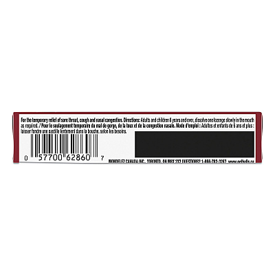 HALLS Mentho-Lyptus Cough and Sore Throat Lozenges, Cherry, 9/Pack, 20 Packs/Box (HLLAMC62476)