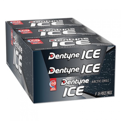Dentyne Ice Sugarless Gum, Arctic Chill, 16 Pieces/Pack, 9 Packs/Box (AMC31240)