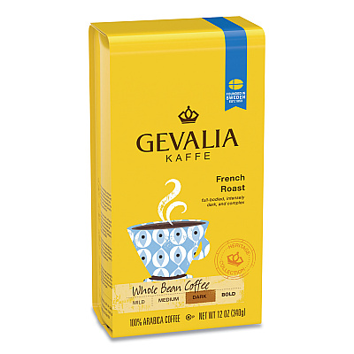 Gevalia Coffee, French Roast, Ground, 12 oz Bag (GEVGEN04352)