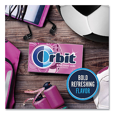 Orbit Sugar-Free Chewing Gum, Bubblemint, 12/Box (WRIWMW21489)
