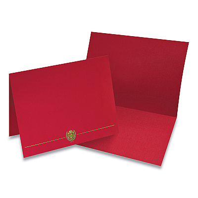 Great Papers Classic Crest Certificate Covers, 9.38 x 12, Red, 5/Pack (GRP903031S)