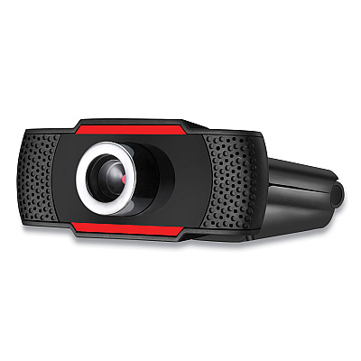 Adesso CyberTrack H3 720P HD USB Webcam with Microphone, 1280 pixels x 720 pixels, 1.3 Mpixels, Black