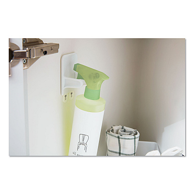 Command Spray Bottle Holder, 2.34w x 1.69d x 3.34h, White, 2 Hangers/4 Strips/Pack (MMM170092ES)