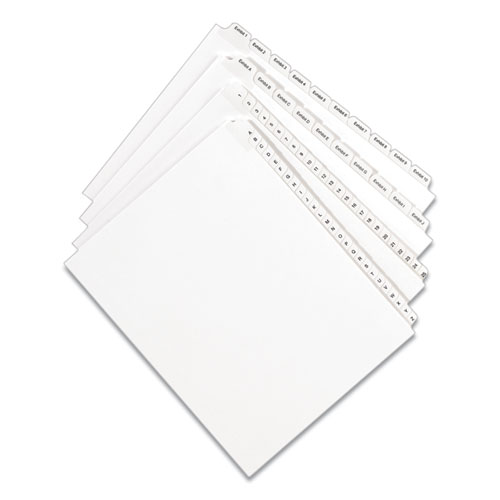Avery Preprinted Legal Exhibit Side Tab Index Dividers, Allstate Style, 25-Tab, 151 to 175, 11 x 8.5, White, 1 Set (82189)