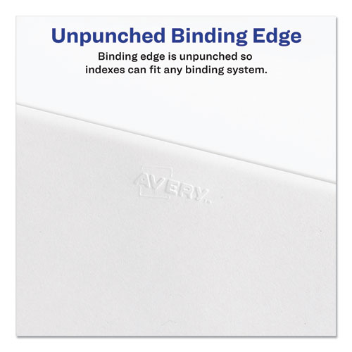 Avery Preprinted Legal Exhibit Side Tab Index Dividers, Allstate Style, 26-Tab, S, 11 x 8.5, White, 25/Pack (82181)
