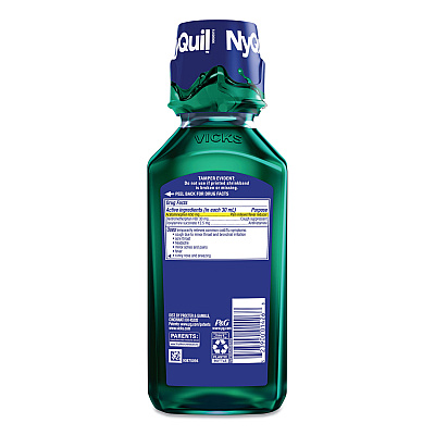 Vicks NyQuil Cold and Flu Nighttime Liquid, 12 oz Bottle, 12/Carton (PGC01426)