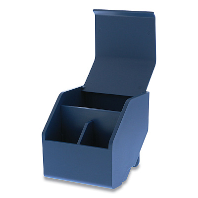 Bostitch Konnect Desktop Organizer Short Storage Bin, 3.4" x 3.5" x 3.5", Blue (BOSKTCUPBLUE)