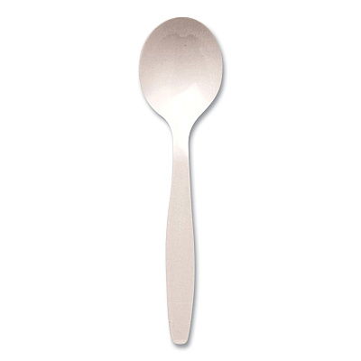 Berkley Square Individually Wrapped Mediumweight Cutlery, Soup Spoon, White, 1,000/Carton (BSQ1104000)