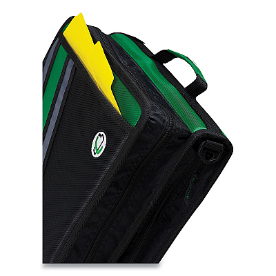 Case it Z-System 2-in-1 Zipper Binder, 3 Rings (x2), 1.5" Capacity (x2), 11 x 8.5, Black/Gray Accents (CAEZ176BLK)